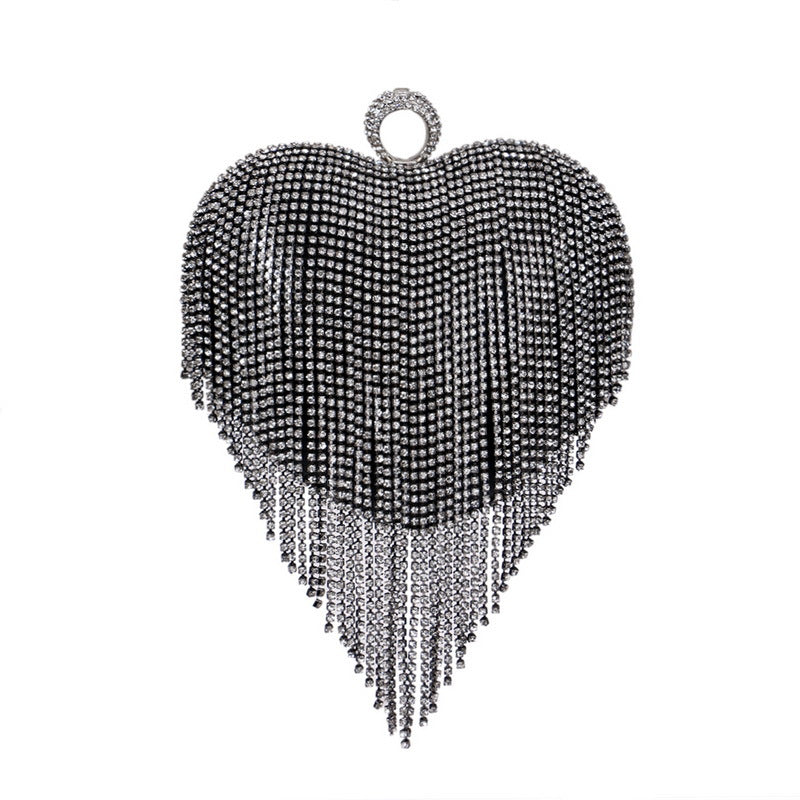 Female Pure Color All-matching Tassel Dinner Bag