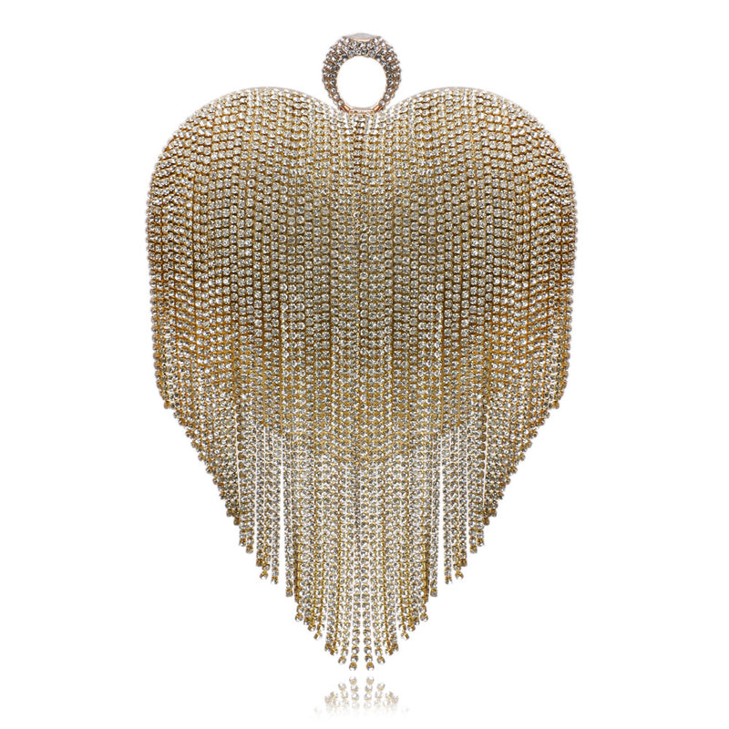 Female Pure Color All-matching Tassel Dinner Bag